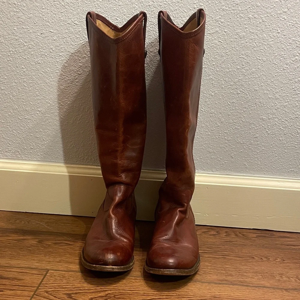 Frye Women's Brown Heeled Boots - Picture 3 of 10